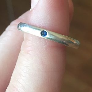 Tiffany -  Authentic Saphire and silver ring